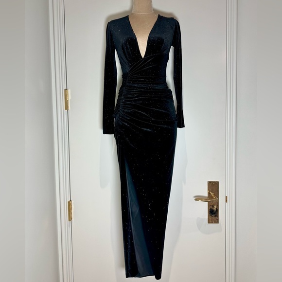 Alexandre Vauthier Glittered Velvet Gown - Picture 2 of 8
